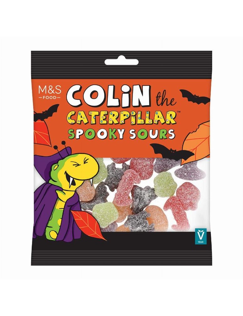 Colin the Caterpillar™ – kyselé měkké ovocné žvýkací bonbóny obalené v cukru