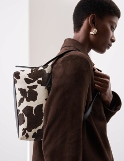 Kožená taška přes rameno se zvířecím potiskem