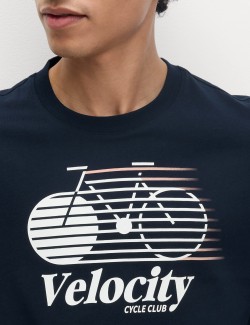 Tričko z čisté bavlny s cyklistickým motivem