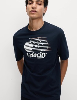 Tričko z čisté bavlny s cyklistickým motivem