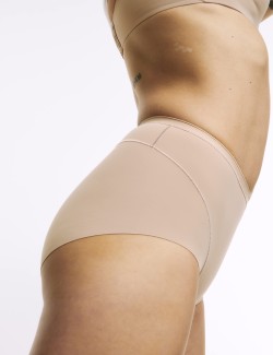 Lehce stahující kalhotky bez viditelného lemu s vysokým pasem, 2 ks v balení