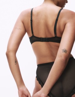 Lace Padded Plunge Underwired Bra A-E