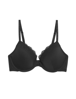Lace Padded Plunge Underwired Bra A-E