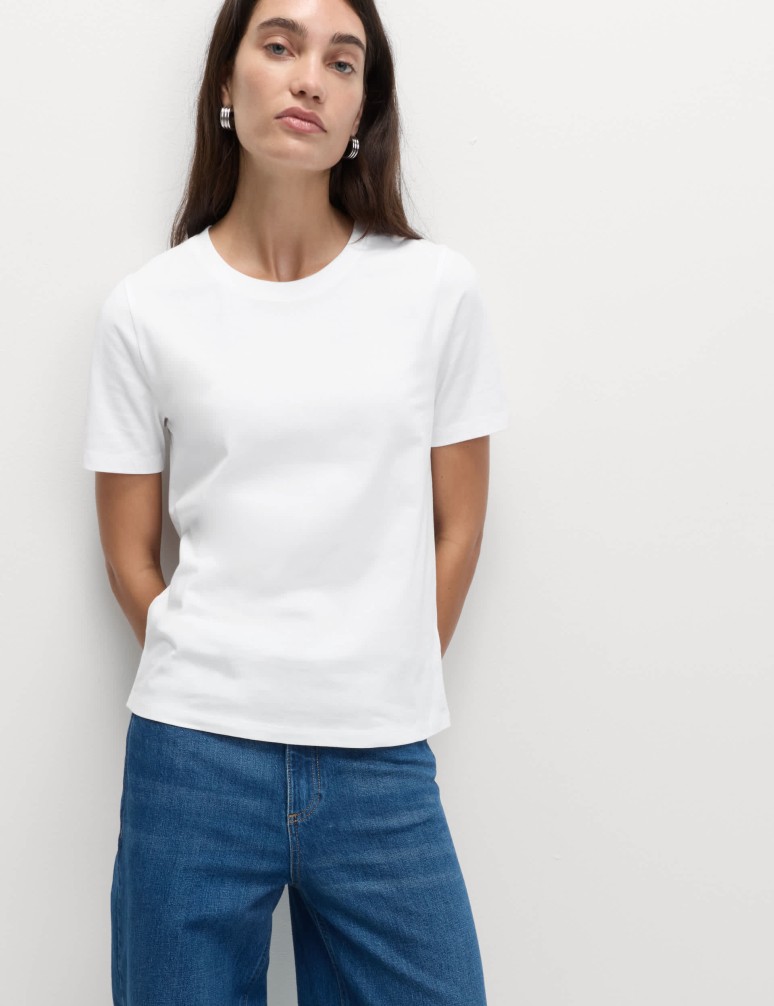 Tričko každodenního střihu, z čisté bavlny