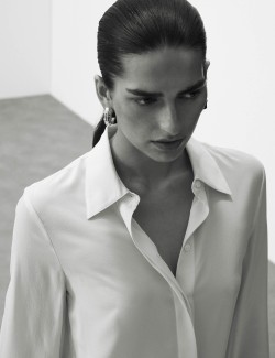 Košile s límcem, z čistého hedvábí