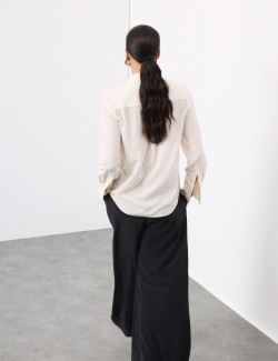 Košile s límcem, z čistého hedvábí