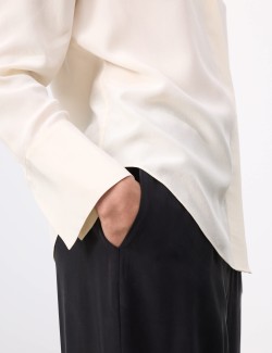 Košile s límcem, z čistého hedvábí