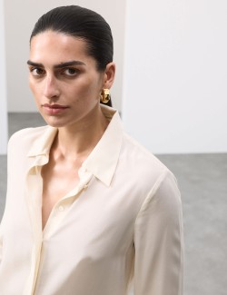 Košile s límcem, z čistého hedvábí