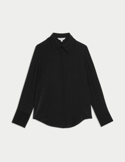 Pure Silk Collared Shirt