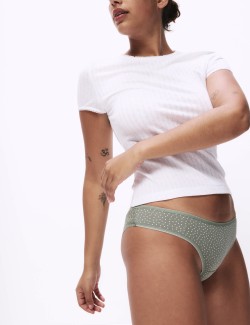 Brazilské kalhotky s potiskem a vysokým podílem bavlny