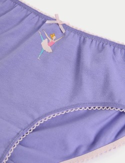 7pk Cotton with Stretch Ballerina Knickers (2-12 Yrs)