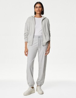 Tepláky s manžetami, s vysokým podílem bavlny a stahovací šňůrkou