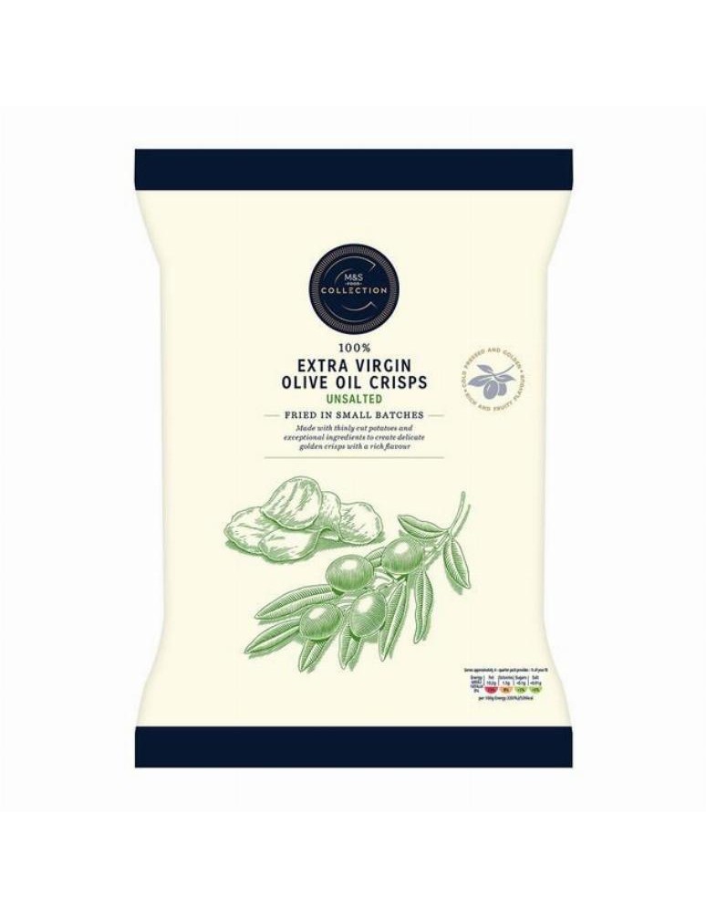 Bramborové lupínky smažené v extra panenském olivovém oleji (33 %)