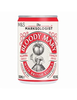 Alkoholický koktejl na bázi vodky s rajčatovou šťávou z koncentrátu, citronovým protlakem, jablečným octem a koncentrovaným tama