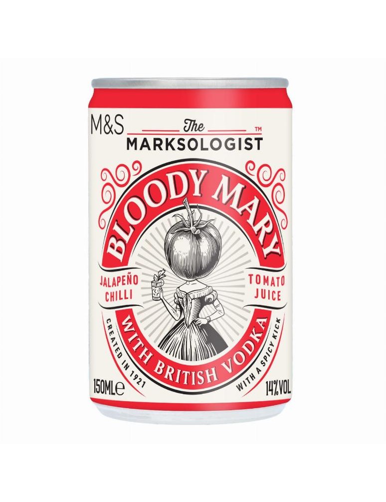 Alkoholický koktejl na bázi vodky s rajčatovou šťávou z koncentrátu, citronovým protlakem, jablečným octem a koncentrovaným tama