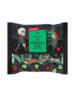 10 mini sáčků želé bonbónů s různými ovocnými příchutěmi