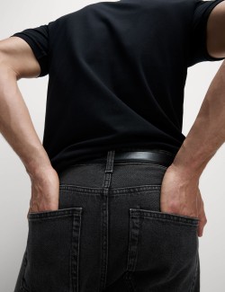 Hladké džíny rovného střihu, z čisté bavlny