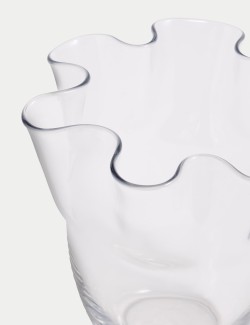 Extra velká skleněná váza s kapesníkem