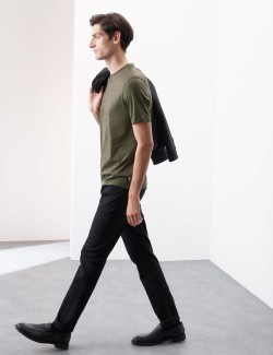 Tričko z prémiové bavlny, úzký střih