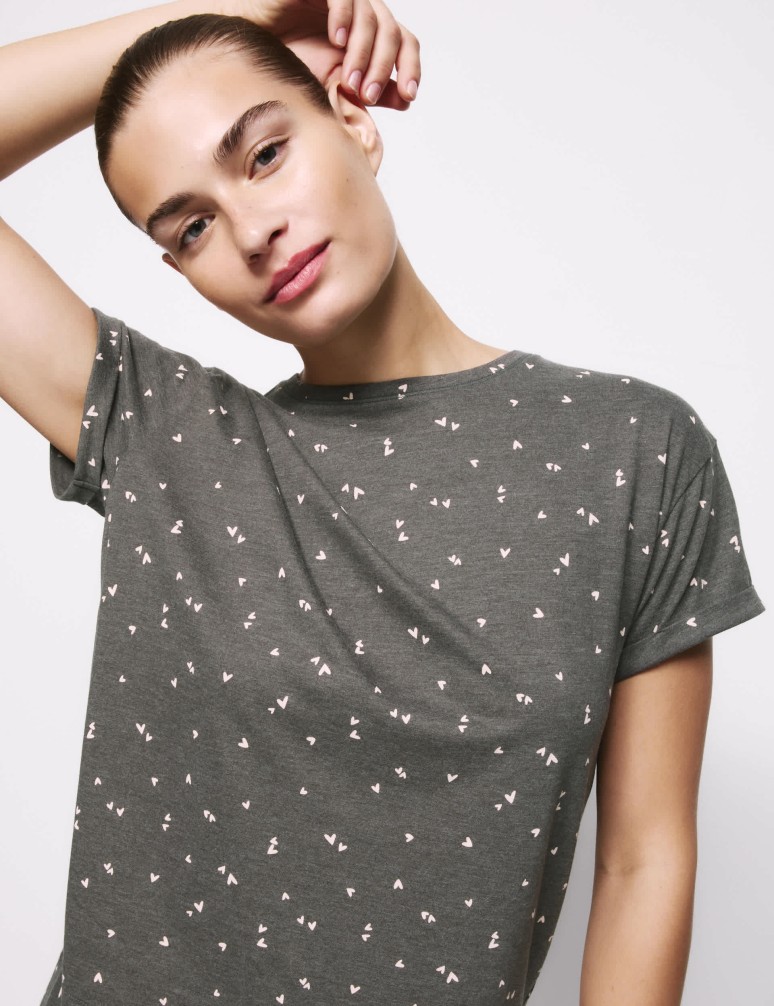 Pyžamová souprava s potiskem a vysokým podílem bavlny