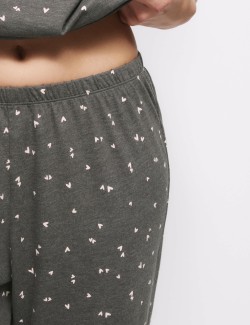 Pyžamová souprava s potiskem a vysokým podílem bavlny