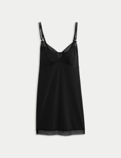 Kombiné Boston z mikrovlákna s krajkovým lemem, bez kostic