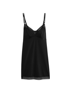 Kombiné Boston z mikrovlákna s krajkovým lemem, bez kostic