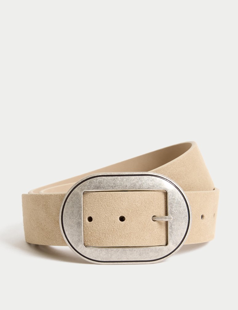 Suede Wide Jeans Belt