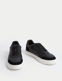 Leather Lace Up Trainers with Freshfeet™