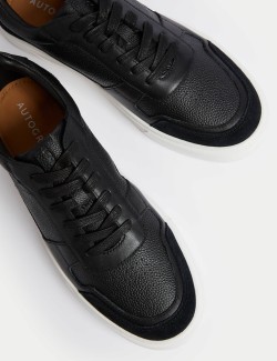 Leather Lace Up Trainers with Freshfeet™