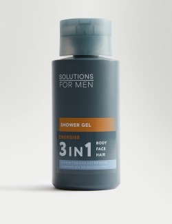 Sprchový gel pro muže Energize 3v1 z řady Solutions for Men, 300 ml