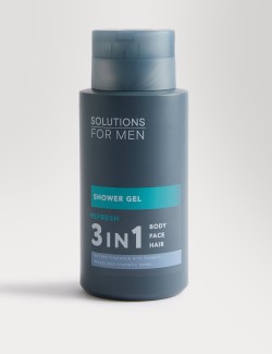 Sprchový gel pro muže Refresh 3v1 z řady Solutions for Men, 300 ml