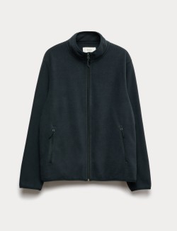 Funnel Neck Zip Up Micro Fleece Jacket