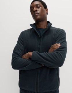 Funnel Neck Zip Up Micro Fleece Jacket