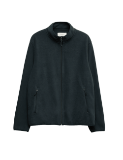 Funnel Neck Zip Up Micro Fleece Jacket
