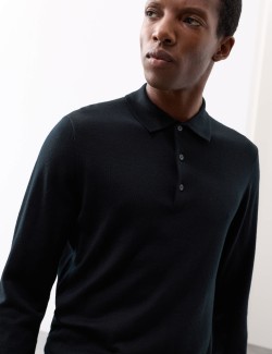 Pure Extra Fine Merino Wool Polo Shirt