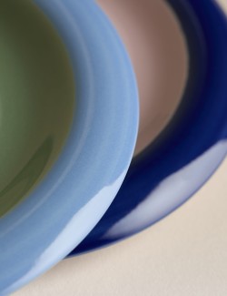 Servírovací talíře s bublinkovým nápisem, 2 ks