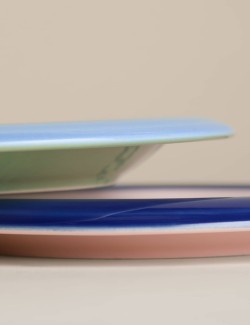 Servírovací talíře s bublinkovým nápisem, 2 ks