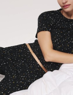 Cotton Rich Printed Cropped Pyjama Set