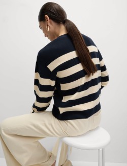 Soft Touch Striped V-Neck Cardigan