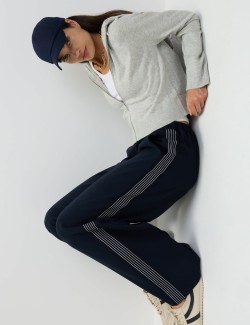 Knitted Zip Up Cropped Hoodie