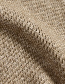 Pletený vestový kabát z mraky s kapsami a kulatým výstřihem