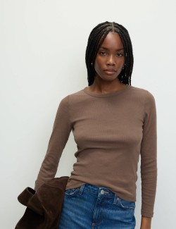 Cotton Rich Ribbed Garment Dye Top