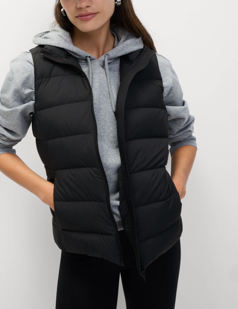 Feather & Down Packaway Funnel Neck Gilet