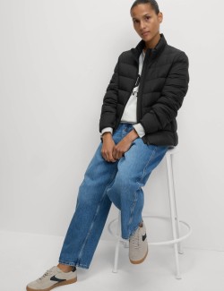 Prošívaná sbalitelná bunda s peřím a prachovým peřím