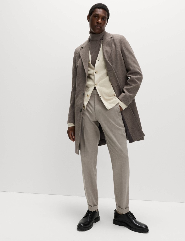 Teplé kalhoty s bočními stahovacími úchyty a rukojetí