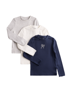 Žebrovaný top s vysokým podílem bavlny (2–8 let)