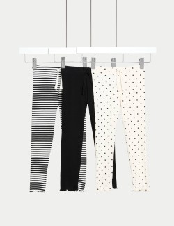 Sada 3 ks legín s vysokým podílem bavlny a potiskem (2–8 roky)