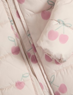 Cherry Padded Hooded Lightweight Coat (0-3 Yrs)