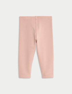 Cotton Blend Fleece Lined Leggings (0-3 Yrs)